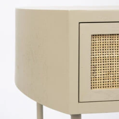 Beige Nachtkastje Met Rotan Lade -WOOOD Verkoopwinkel beige nachtkastje met rotan lade amaya bodio 03