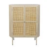 Beige Wandkast Met Rotan Deuren -WOOOD Verkoopwinkel beige wandkast met rotan deuren amaya bodio 01