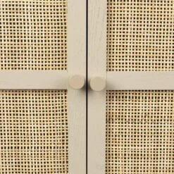 Beige Wandkast Met Rotan Deuren -WOOOD Verkoopwinkel beige wandkast met rotan deuren amaya bodio 05