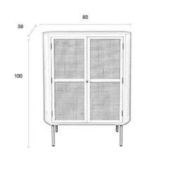 Beige Wandkast Met Rotan Deuren -WOOOD Verkoopwinkel beige wandkast met rotan deuren amaya bodio 08