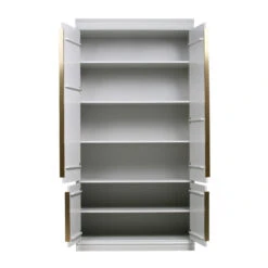 BePureHome Opbergkast Met Lambrisering -WOOOD Verkoopwinkel bepure organize witte bergkast met legplanken 04 2