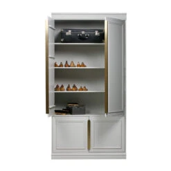 BePureHome Opbergkast Met Lambrisering -WOOOD Verkoopwinkel bepure organize witte bergkast met legplanken 06 1