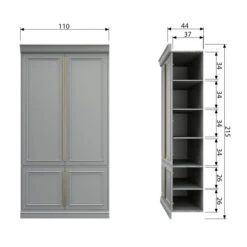 BePureHome Opbergkast Met Lambrisering -WOOOD Verkoopwinkel bepure organize witte bergkast met legplanken 10