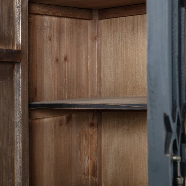 BePureHome Vintage Hoge Wandkast Zwart - Afbeelding 8