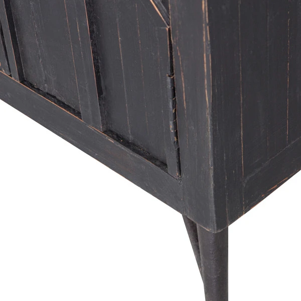 BePureHome Vintage Hoge Wandkast Zwart - Afbeelding 9