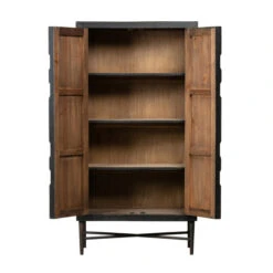 BePureHome Vintage Wandkast Zwart Hout -WOOOD Verkoopwinkel bepurehome bequest vintage wandkast zwart hout 04