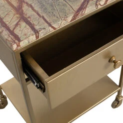 BePureHome Nachtkastje Op Wielen Goud Marmer -WOOOD Verkoopwinkel bepurehome clinic nachtkastje op wielen goud marmer 04