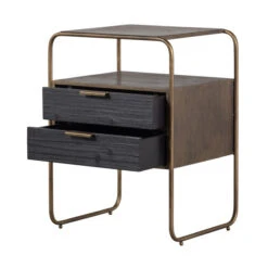 BePureHome Nachtkastje Met 2 Lades -WOOOD Verkoopwinkel bepurehome polite nachtkastje met 2 lades 05