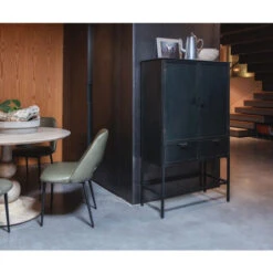 BePureHome IJzeren Wandkast Zwart -WOOOD Verkoopwinkel bepurehome wish ijzeren wandkast zwart 3