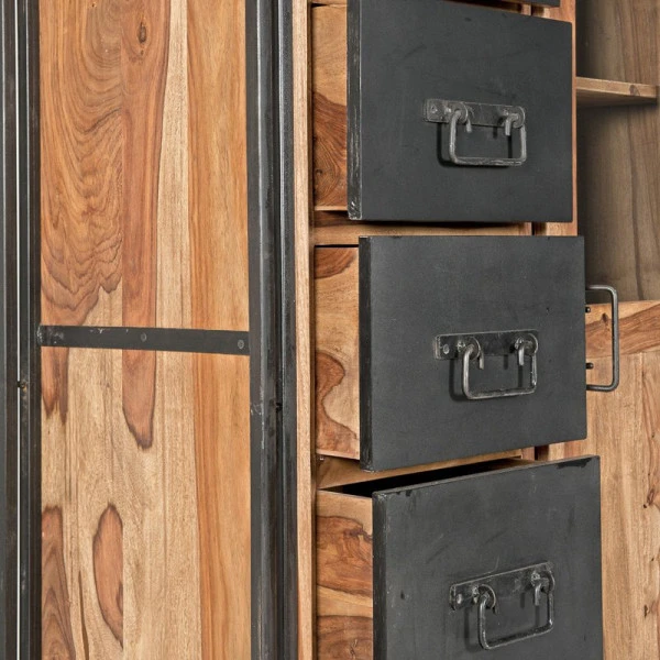 Wandkast Sheesham Hout 6 Wandkast Sheesham Hout - Afbeelding 4