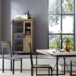 Wandkast Sheesham Hout 13 Wandkast Sheesham Hout -WOOOD Verkoopwinkel bergkast met laden lavis havel 06 800x800 1