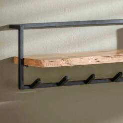 Boomstam Kapstok Acaciahout -WOOOD Verkoopwinkel boomstam kapstok acaciahout santa poca edge shelve 03