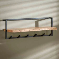 Boomstam Kapstok Acaciahout -WOOOD Verkoopwinkel boomstam kapstok acaciahout santa poca edge shelve 04