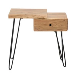 Boomstam Nachtkastje Met Lade Rechts -WOOOD Verkoopwinkel boomstam nachtkastje met lade l giani live edge 01