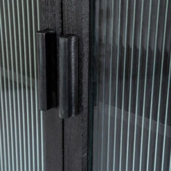 Zwarte Kast Met Ribbelglas -WOOOD Verkoopwinkel by boo eden zwarte kast met ribbelglas 01