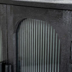 Zwarte Kast Met Ribbelglas -WOOOD Verkoopwinkel by boo eden zwarte kast met ribbelglas 06