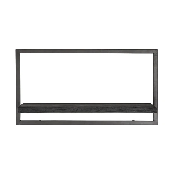 Wandplank Van Zwart Teakhout - Afbeelding 2