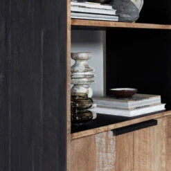 Teak Boekenkast Met Deuren -WOOOD Verkoopwinkel dtp home cosmo teak boekenkast met deuren 04