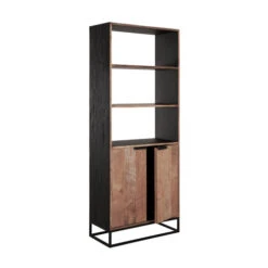 Teak Boekenkast Met Deuren -WOOOD Verkoopwinkel dtp home cosmo teak boekenkast met deuren 08