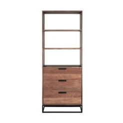 Teak Boekenkast Met Lades -WOOOD Verkoopwinkel dtp home cosmo teak boekenkast met lades 05