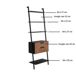 Wandrek Met Lades -WOOOD Verkoopwinkel dtp home cosmo wandrek met lades 02