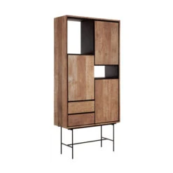 Hoge Teak Kast Met Vakken -WOOOD Verkoopwinkel dtp home metropole hoge teak kast met vakken 08