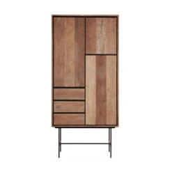 Hoge Wandkast Teakhout -WOOOD Verkoopwinkel dtp home metropole hoge wandkast teakhout 09