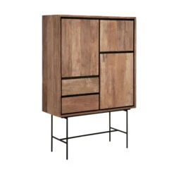 Moderne Wandkast Teakhout