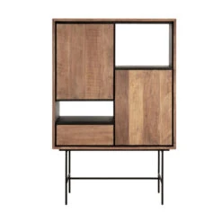 Teak Kast Met Open Vakken -WOOOD Verkoopwinkel dtp home metropole teak wandkast met open vakken 02