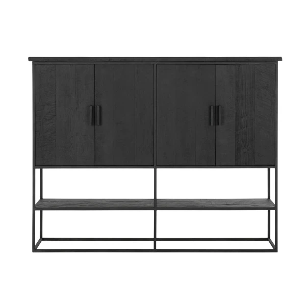 Zwarte Bergkast Teak Large 3 Zwarte Bergkast Teak Large