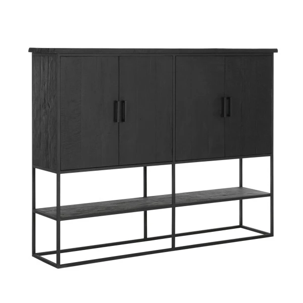 Zwarte Bergkast Teak Large 4 Zwarte Bergkast Teak Large - Afbeelding 2