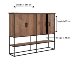 Bergkast Teakhout Large -WOOOD Verkoopwinkel dtp home timeless wandkast beam groot 03 1