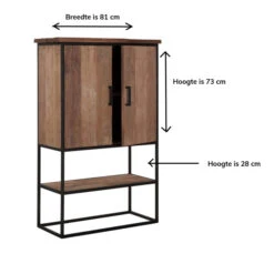 Bergkast Teakhout Small -WOOOD Verkoopwinkel dtp home timeless wandkast beam smal 02 1