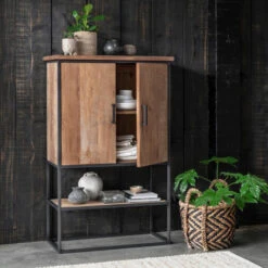 Bergkast Teakhout Small -WOOOD Verkoopwinkel dtp home timeless wandkast beam smal 05