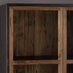 Houten Vitrinekast Industrieel -WOOOD Verkoopwinkel dutchbone berlin houten vitrinekast industrieel 06