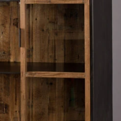 Houten Vitrinekast Industrieel -WOOOD Verkoopwinkel dutchbone berlin houten vitrinekast industrieel 08