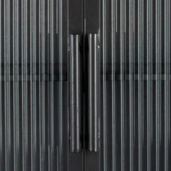 Ribbelglas Vitrinekast -WOOOD Verkoopwinkel dutchbone boli ribbelglas vitrinekast 6