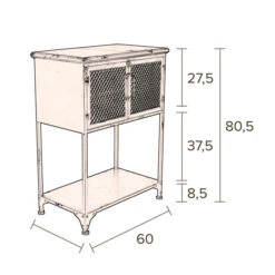 Laag Kastje Zwart Metaal -WOOOD Verkoopwinkel dutchbone denver lage zwart metalen wandkast 010