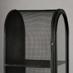 Vitrinekast Ovaal Zwart Staal 16 Vitrinekast Ovaal Zwart Staal -WOOOD Verkoopwinkel dutchbone oval ovale vitrine zwart metaal 04