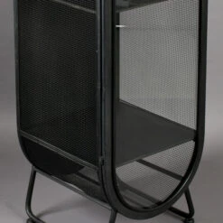 Vitrinekast Ovaal Zwart Staal 17 Vitrinekast Ovaal Zwart Staal -WOOOD Verkoopwinkel dutchbone oval ovale vitrine zwart metaal 07