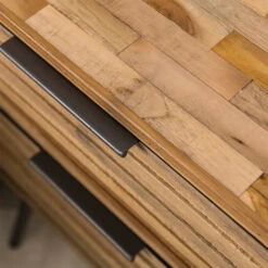 Eigentijds Nachtkastje Teakhout -WOOOD Verkoopwinkel eigentijds nachtkastje teakhout teca strip giani 03