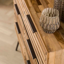 Eigentijdse Ladekast Met 6 Lades -WOOOD Verkoopwinkel eigentijdse ladekast met 6 lades teca strip giani 03