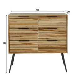 Eigentijdse Ladekast Met 6 Lades -WOOOD Verkoopwinkel eigentijdse ladekast met 6 lades teca strip giani 05