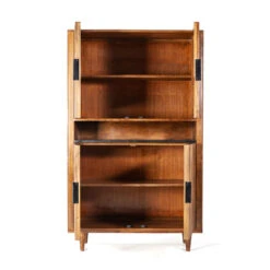 Retro Wandkast Van Mangohout -WOOOD Verkoopwinkel eleonora carter retro wandkast van mangohout 02