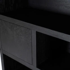 Boekenkast Zwart Eiken 150 Cm -WOOOD Verkoopwinkel eleonora helsinki boekenkast zwart eiken 150 cm 03