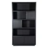 Hoge Kast Zwart Eiken 120 Cm -WOOOD Verkoopwinkel eleonora helsinki hoge kast zwart eiken 120 cm 01
