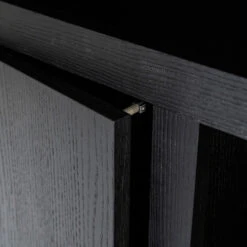 Hoge Kast Zwart Eiken 120 Cm -WOOOD Verkoopwinkel eleonora helsinki hoge kast zwart eiken 120 cm 05