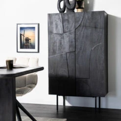 Zwarte Wandkast Mangohout