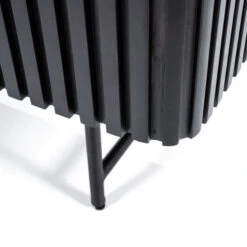 Zwarte Retro Kast Met Houten Latjes -WOOOD Verkoopwinkel eleonora remi zwarte retro kast met houten latjes 06