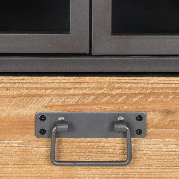 Vitrinekast Staal En Hout 8 Vitrinekast Staal En Hout - Afbeelding 6